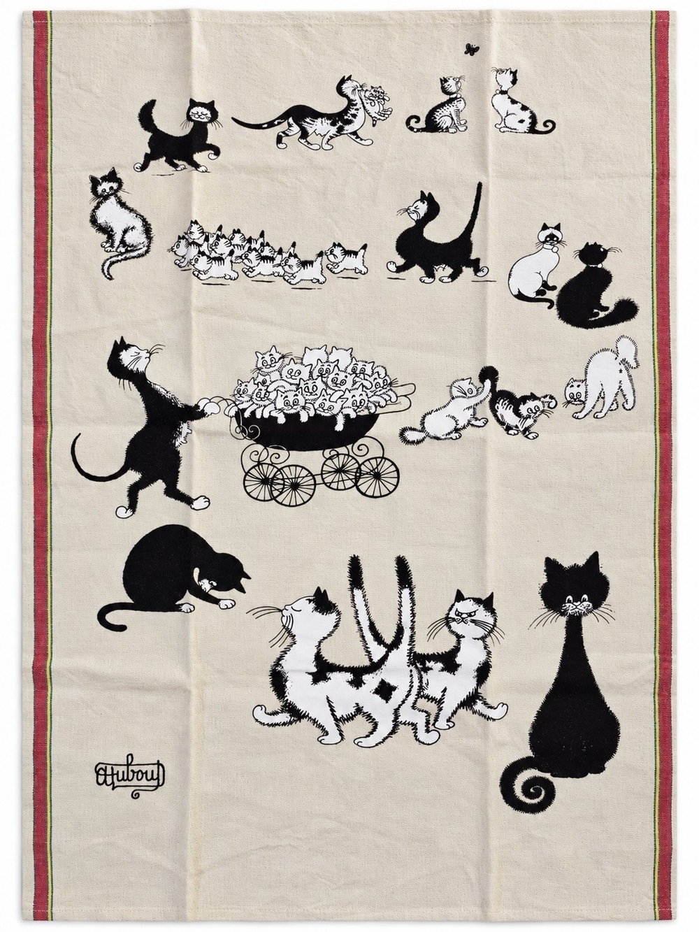 Torchons & Bouchons Albert Dubout "Chats en Cuisine" French Tea Towel 🐱